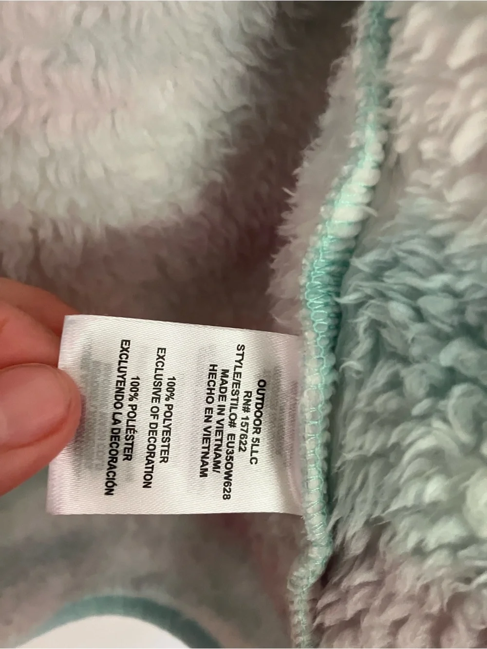 Eddie Bauer Kids Pastel Tie-Dye Fleece Jacket in Mint, Pink & White